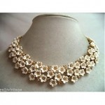 vintage coro flower necklace