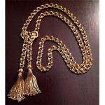 vintage custom 18k butterfly slider lariat tassel necklace