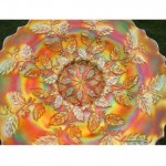 vintage fenton carnival glass plate