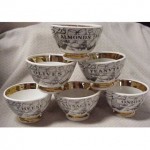 vintage fornasetti porcelain bowl set