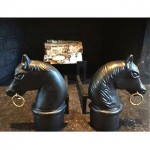 vintage horse andirons