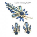 vintage juliana rhinestone brooch and earrings