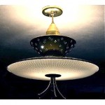 vintage large mid-century space age ceiling light