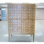 vintage maple library card catalog