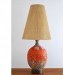 vintage mid-century danish ceramic lamp