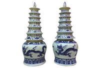 vintage pagoda top ginger jars