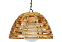 vintage rattan pendant lamp