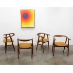 vintage set hans wegner for getama dining chairs