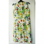 vintage tanner belted floral cotton shift dress