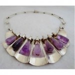 vintage taxco sterling amethyst necklace