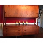 vintage teak china buffet