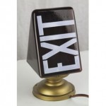 vintage theater exit sign lamp