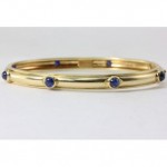 vintage tiffany 18k sapphire bangle bracelet