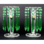 vintage victorian glass candleholders