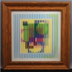 vintage yaacov agam limited edition agamograph serigraph print