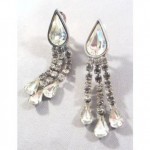 vintage ysl rhinestone crystal earrings