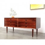 vitage 1960s rosewood low dresser credenza chest drawers