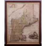 antique 1920s map new england