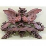 antique 19th century black forest walnut carved music book stand