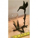 antique art deco art nouveau brass hummingbird vase