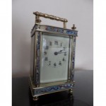 antique french cloisonne enamel carriage clock