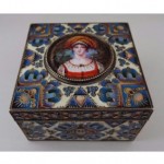 antique russian silver enamel pictorial box