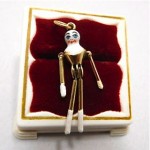 vintage 14k articulated puppet charm pendant