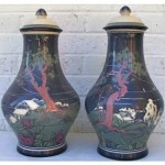 vintage 1917 arthur conant rookwood lidded vases