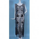 vintage 1920s sequin and bead sheath gown