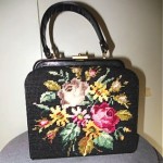 vintage 1940s needlepoint purse