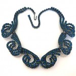 vintage 1950s hobe rhinestone necklace