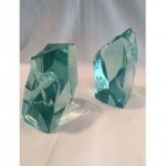 vintage 1950s pair max ingrand for fontana arte crystal bookends