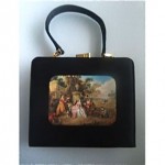 vintage 1950s satin purse