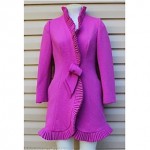 vintage 1960s lilli ann knit ruffle coat