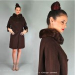 vintage 1960s lilli ann mink trim coat