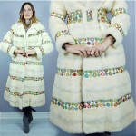 vintage 1970s embroidered mink coat