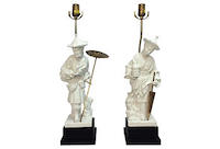 vintage 1970s figural lamps