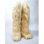 vintage 1970s neve goat hair apres ski boots