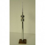 vintage 1970s steel and copper tower sculpture