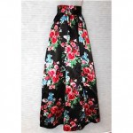 vintage 1970s ysl rive gauche floral satin evening skirt