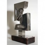 vintage 1979 nicolas vlavianos steel sculpture