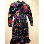 vintage 1980s albert nipon silk dress