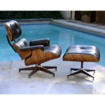 vintage 1981 eames herman miller rosewood lounge chair and ottoman