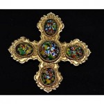 vintage acccessocraft maltese cross brooch pendant