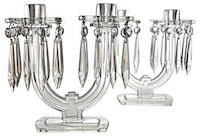 vintage art deco crystal candelabra