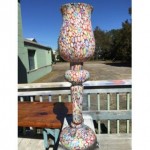 vintage art glass millefiori lamp