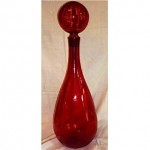 vintage blenko large floor decanter