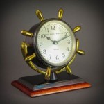 vintage brass marine desk clock