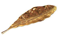 vintage brass tobacco leaf dish