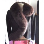 vintage chistian dior fox trim jacket